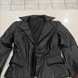 Women's Black Leather Jacket